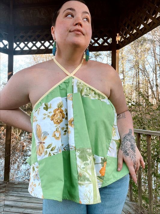 Green Quilt Top Dress/Top