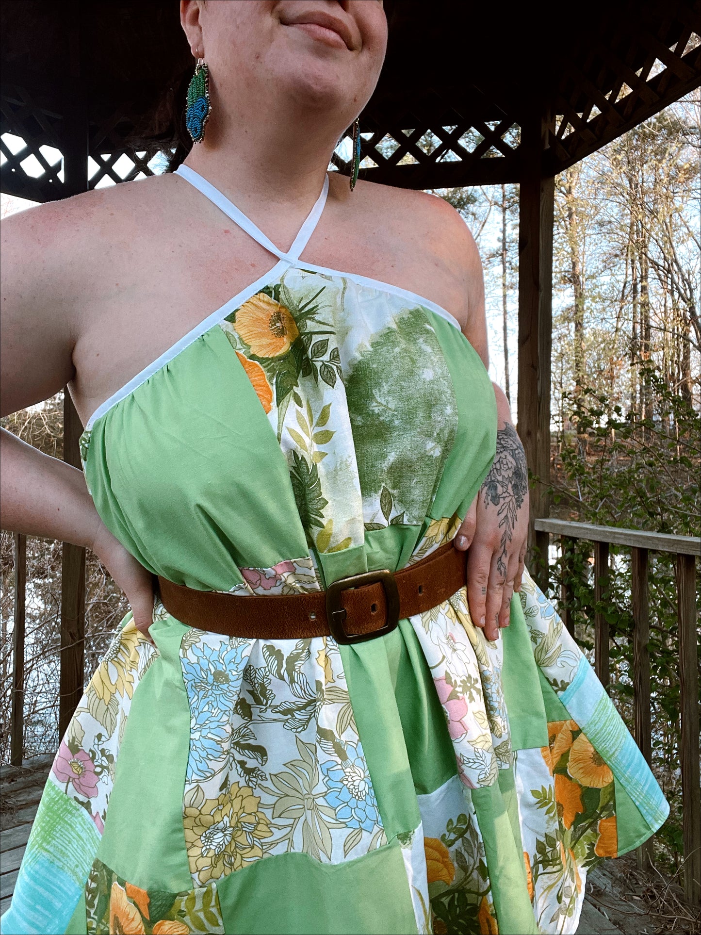 Green Quilt Top Dress/Top